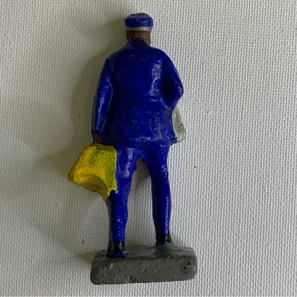 Antique Composition Figure J Hill Dining Car Attendant Toy Trico Figurine Japan - Picture 14 of 14